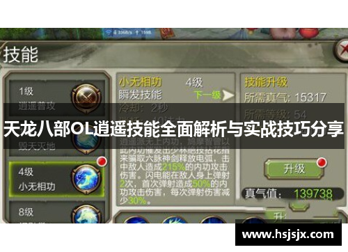 天龙八部OL逍遥技能全面解析与实战技巧分享